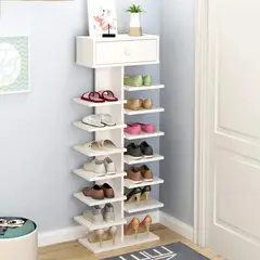 VILLA HOGAR - Zapatera Cleo blanco - capacidad 14 pares de zapatos