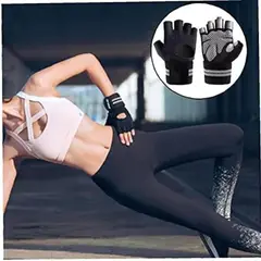 GENERICO - Guantes Deportivos para Pesas gym con Muñequera Talla S