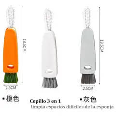 GENERICO - Cepillo para limpieza de botellas 3 en 1 - multifuncional
