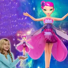 GENERICO - Muñeca hada voladora con luces y sensor