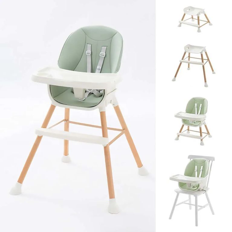 SILLA DE COMER DE MADERA PARA BEBES 5 EN 1 DE LUJO ACQUA