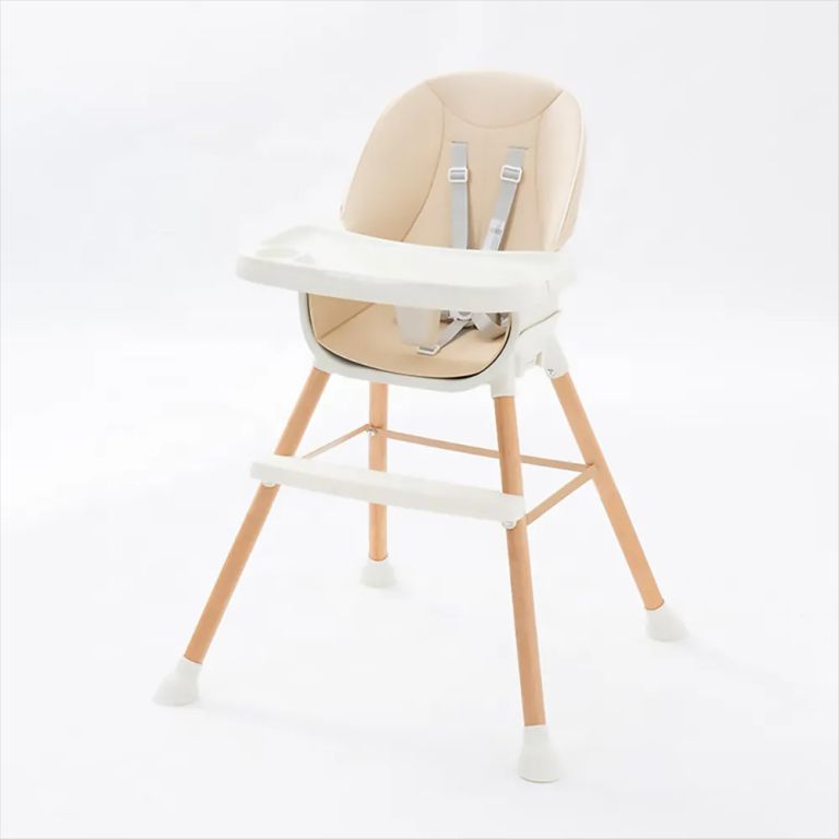 SILLA DE COMER DE MADERA PARA BEBES 5 EN 1 DE LUJO BEIGUE