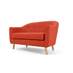 YOLODECORO - Sofá Lottie De 2 Cuerpos Naranja Toscana