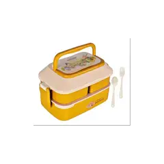 GENERICO - Táper caja de almuerzo para estudiantes y trabajadores 2 pisos.