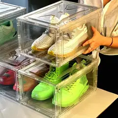 GENERICO - Organizador para zapatillas caja apilable premium para dormitorio