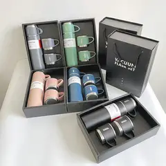 GENERICO - Set de 4 pz termo de acero inoxidable 500 ml taza