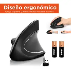OEM - Mouse Vertical Ergonómico Inalámbrico USB 3.0 DPI 3600 Ajustable