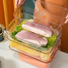 GENERICO - Set de 3 tapers organizadores con drenaje para refrigerador