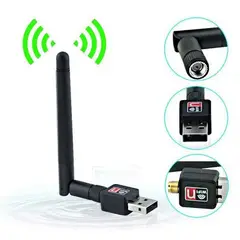 GENERICO - Antena Wifi Lan Mini Usb 1200mbps 2.0 Wireless Negro
