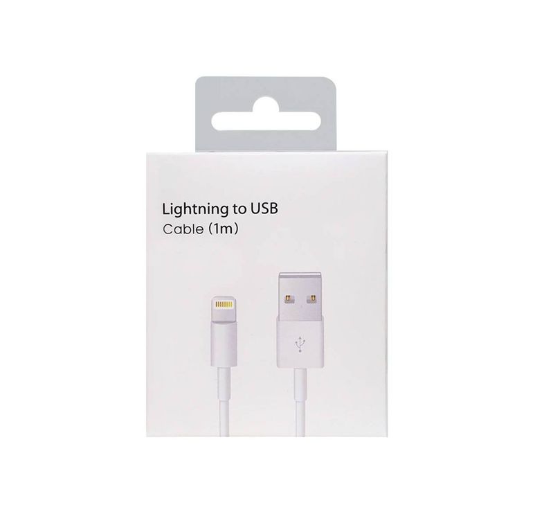 CABLE USB IPHONE 1 METRO BLANCO NUEVO - CAJA