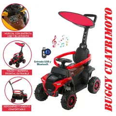 EBABY - Correpasillo Musical Con Empujador Bugui Tractor - Rojo
