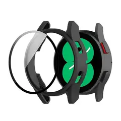 GENERICO - Case 360 con Glass para Samsung Galaxy Watch 4 (44mm) - Negro