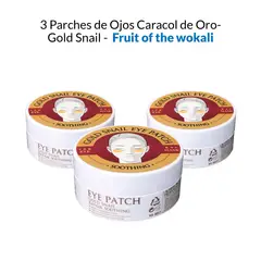 WOKALI - 3 Mascarilla para Ojeras Gold Snail - Fruit of the
