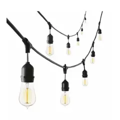 GENERICO - 10 Focos & 10M de Cable Decoracion Guirnaldas Vintage Calidas Eventos