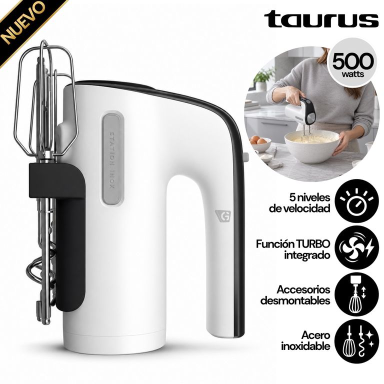 Batidora de Mano STATION INOX Blanco