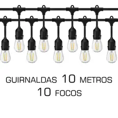 GENERICO - 10 Guirnaldas & 10M de Cable Decoracion Vintage Calidas & Eventos