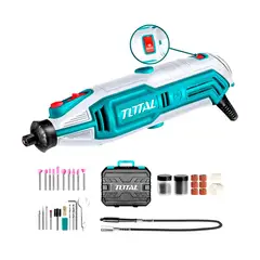 TOTAL TOOLS - MINI GRINDER ESMERIL TOTAL 130W ELÉCTRICO 109 PIEZAS PULIDO - TG513326
