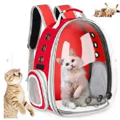 GENERICO - Mochila para mascota grande transparente -azul