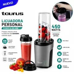 Taurus - Mini Licuadora Shake Away 2.0 Gris 600ml