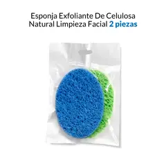 GENERICO - Esponja Exfoliante De Celulosa Natural Limpieza Facial 2 u
