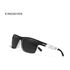 KINGSEVEN - Lentes de Sol Polarizados uv400 unisex black whit
