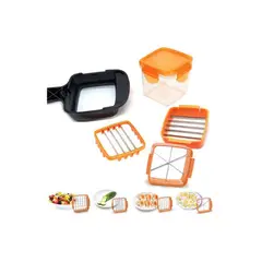 GENERICO - Cortador de frutas y verduras 5 en 1 de acero inoxidable