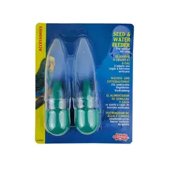 LIVING WORLD - Comedero bebedero para Aves - - Verde