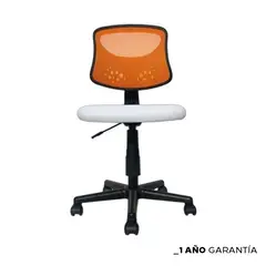 ZIYAZ - Silla York Naranja - Asiento Blanco