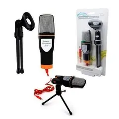 GENERICO - Micrófono Condensador para PC Notebook Grabador de 35mm Mini Trípode