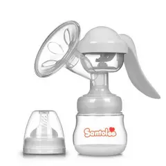 SANTOLEE - Extractor Leche Materna Biberon Manual 2en1 color aleatorio