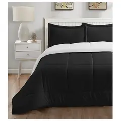 TEFI HOME - Edredón Sherpa Negro 1.5 PLAZA