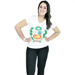 GENERICO - Polo Mujer diseño Escudo - Blanco