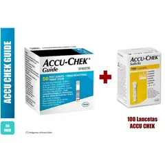 ACCU CHEK - PACK GUIDE: 50 TIRAS Y 100 LANCETAS