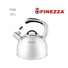 FINEZZA - Tetera 2.5 lt. Acero Inoxidable Alta Calidad