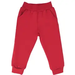 GENERICO - Pantalon Bebe jogger - French Terry - Rojo