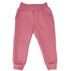 GENERICO - Pantalon Bebe jogger - French Terry - Palo Rosa