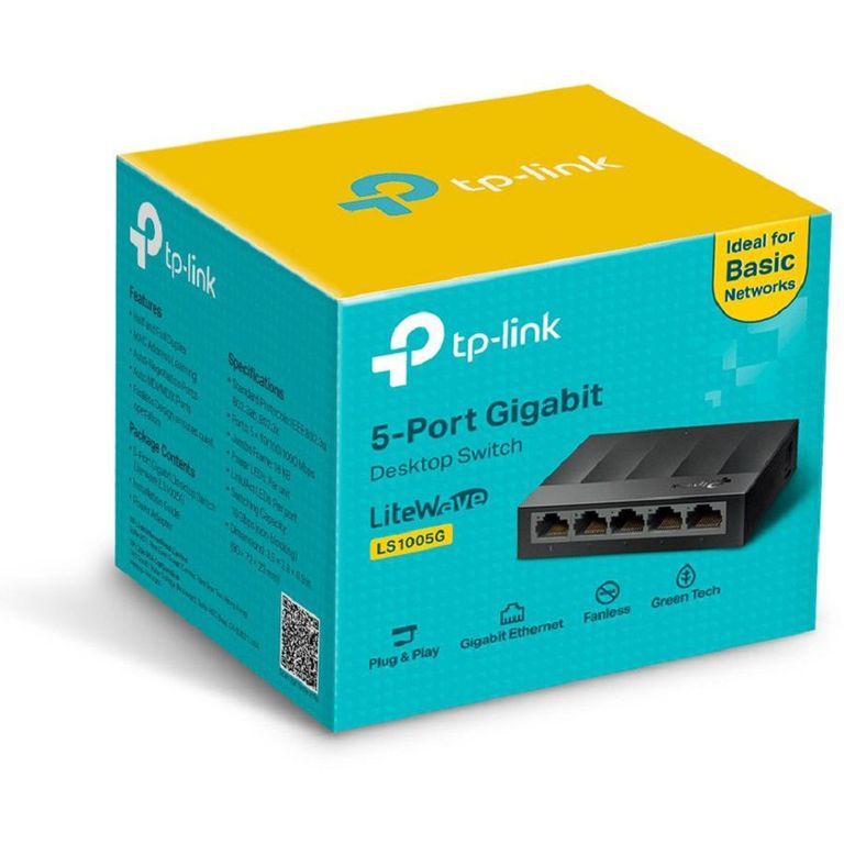 Switch Tp-Link de Escritorio de 5 Puertos 10/100/1000mbps