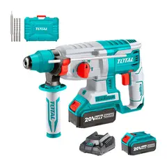 TOTAL TOOLS - ROTOMARTILLO 20V SDS BATERÍAS 4AH CARGADOR BROCA CINCEL - TRHLI202287