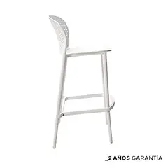 ZIYAZ - Silla Bar Pongo Blanco