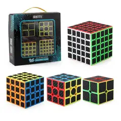 MOYU - Set Cubo Rubix Profesional Bicolor 2x2 3x3 4x4 y 5x5