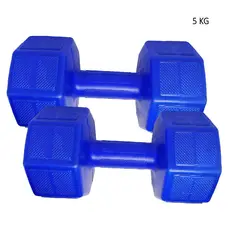 TODO FIT - Par de mancuernas de 5 kilos Pesas Azul