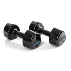 LIVE UP - Set Pesas 8 Kilos x2 Vinilo Studio Dumbbells