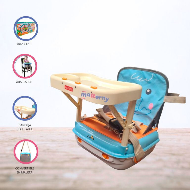 Silla Comedor Portátil »PORTA» LIGTH BLUE