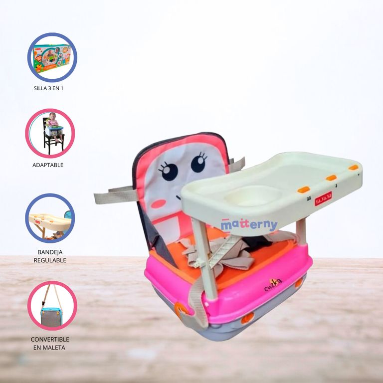 Silla Comedor Portátil »PORTA» LIGTH PINK