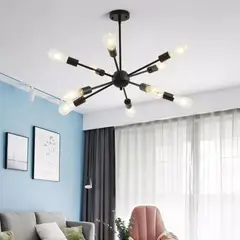 GENERICO - Lámpara colgante color negro Incluye focos