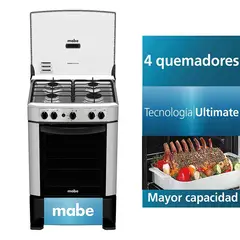 MABE - Cocina CMP6014AG0 Encendido Electrico 4 hornillas.