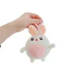 GENERICO - Peluche llavero Conejo Gordo Kawaii para Mochila Cartera.