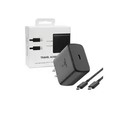GENERICO - CARGADOR 45W USB TIPO C a C para GALAXY Carga Rápida Negro-CAJA