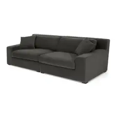 YOLODECORO - Sofá Delaney De 3 Cuerpos Gris Estaño Oscuro