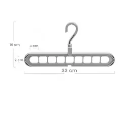GENERICO - Pack: 4 unidades de colgador de ropa giratorio